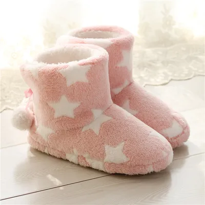 Amazon foreign trade export winter home boots thick bottom home boots bag and cotton slipper ladies one generation