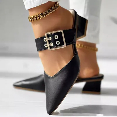 All-matching Beach Flat Casual Buckle Slippers