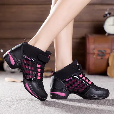  Summer Square Dance Shoes Mesh Breathable Modern Dance Shoes Women Soft-Soled Dance Shoes