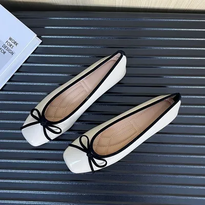 2026 New Spring Summer Women's Square Toe Flats, Korean Style Slip-On Shoes, Soft Sole, Plus Size, Casual All-Match Fashion