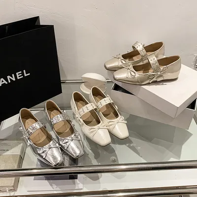 2026 New Summer Silver Hidden Heel Mary Janes For Women, French Ballet Flat Shoes With Single Strap, Match Dresses Perfectly