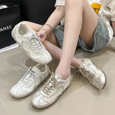 New Versatile Casual Shoes, Soft Sole Comfort Lace-up Flat Sneakers For Women