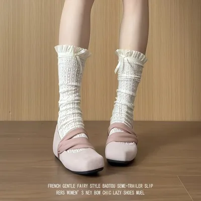 2026 New Arrival Gentle Style Square Toe Bow Shallow Mouth Pumps, Spring Women Shoes