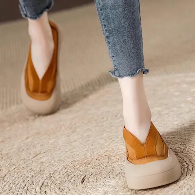Womens Retro Mori-style Artistic Low-cut Pumps
