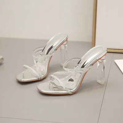  Rhinestone Waterproof Platform Rome Nightclub Sandals Women