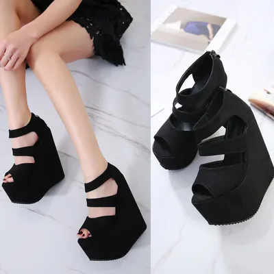 17cm Stage Show Shoes 18cm Super High Heel Slope Heel Sandals