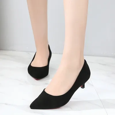  New Summer Large Size Women's Shoes 41-43 Stiletto Low Heel High Heels 3cm Pointed Toe Net Red Women's Singles Low Heel