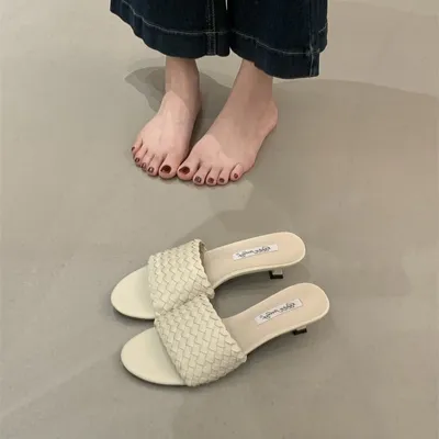 Versatile Woven Womens Stiletto-heel Sandals