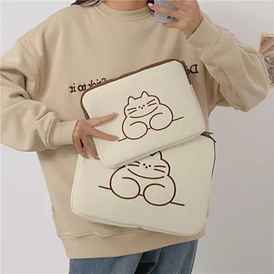 Embroidered Animal Cute Tablet Protective Sleeve Computer Tank Bag