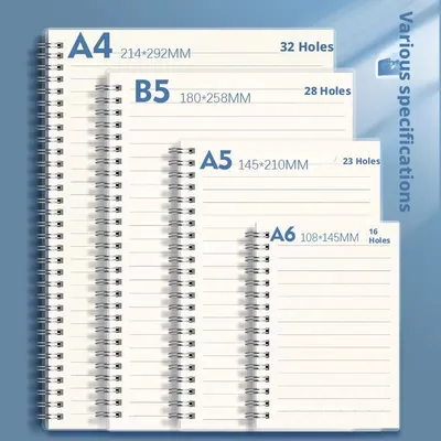 Loose-leaf notebook-A5 coil-grid-80 sheets