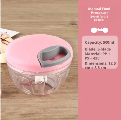 Garlic maser-Pink 500ML-3 leaf blade-1 piece