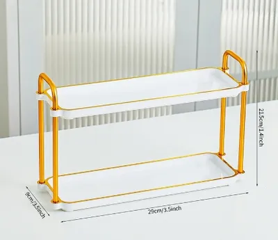 Simple tray--white-Phnom Penh double layer-3 compartments-1 pack