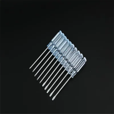 Screwdriver with crystal handle-1 word 3*75mm-1 pack
