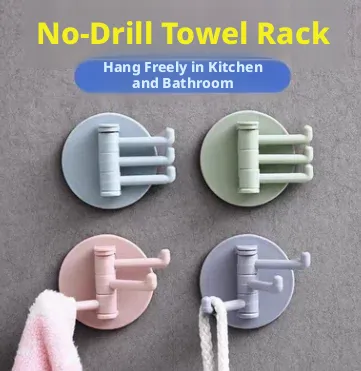Rotating traceless hook-3 hook models-Nordic powder-1 piece-opp bag