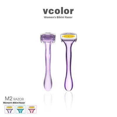 Underarm shaving knife-purple-6crd stainless steel-3 pieces