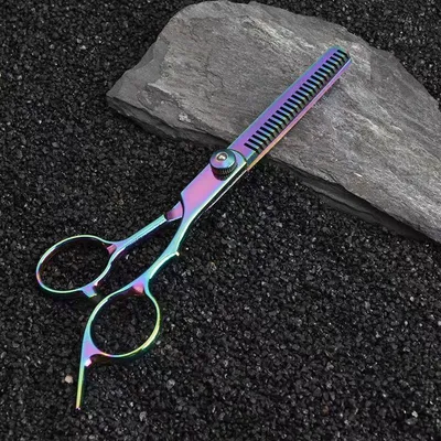Hairdressing scissors-Dental scissors-Colorful-3 Luo 13 steel-1 piece