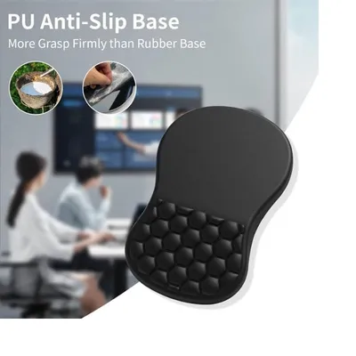 Ergonomic Memory Foam Mouse Pad, Non-Slip Comfortable Wrist Support