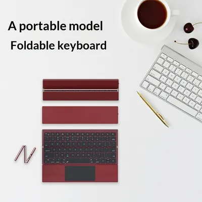 Portable Ultra-thin Wireless Mini Accordion-style Tri-fold Bluetooth Keyboard