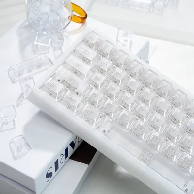 PC Frosted Translucent White Keycap With Light-transmitting Mechanical Magnetic Compatibility
