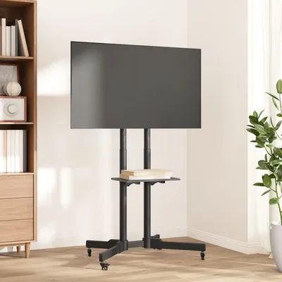   TV stand with wheels, fits 32-70 inch screens, max VESA mount