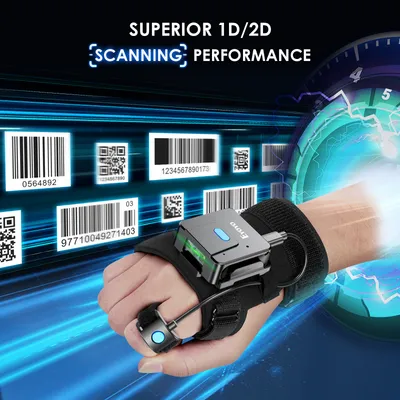 Portable Two-dimensional Wrist Barcode Scanner Gloves Bluetooth Scanner
