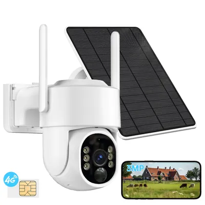 4G Rechargeable Battery PTZ CAMERA With 64GB Memory Card 4MP Dome Solar Camera CCTV Security 360 Degree Ip PTZ Camera