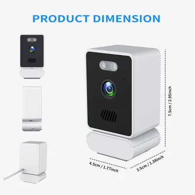 Window-Specific Security Camera, HD Night Vision USB Powered, Mobile Remote Window View, No Wiring Easy Install Home Security Cam