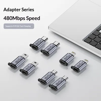 USB To Mini Adapter V3 To Type-C Charging Cable Adapter T-port Micro