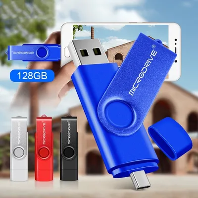 Dual-use Rotating USB Flash Drive For Both Phones And Computers High-speed TYPE-C Large Capacity Suitable For In-car Use