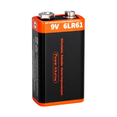 9V Alkaline Batteries 12-Pack 9 Volt Battery For Smoke Detector Long Lasting