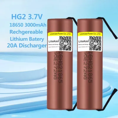 18650 HG2 3000mAh 37V Lithium Battery Continuous 20A Discharge Battery
