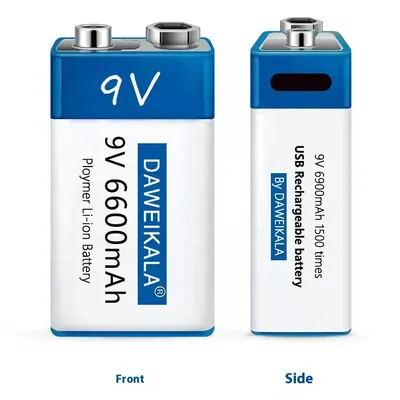 9V Multimeter Rechargeable Lithium-ion Battery