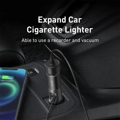 120W Car Charger Usb Interface Car Power Supply One For Three Fast Charging