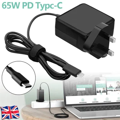 65W USB C Type-C Adapter Charger For DELL, HP, ASUS, Lenovo, Huawei,Acer Laptop