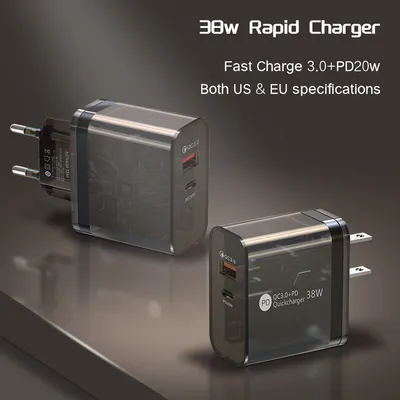 38W Transparent Case Charging Adapter