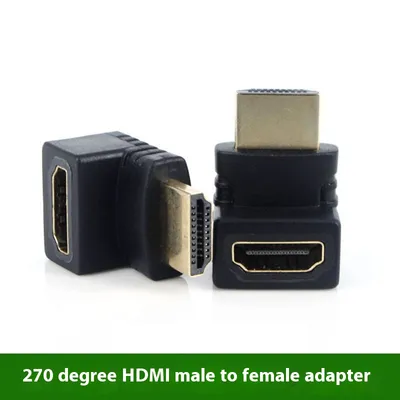 270-degree TV HDMI Adapter Cable 90-degree Square Bent Up And Down Bend
