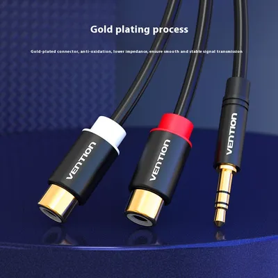 Audio Cable 3.5mm Revolving Double Lotus Head