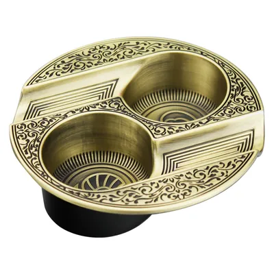 Cigar Ashtray Double Slot Retro Personality Ashtray Metal Ashtray Is Easy To Clean And Resistant To Fall