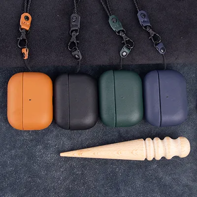 Compatible with Apple, Three-Generation Wireless Bluetooth Headset Box Leather Protective Cover