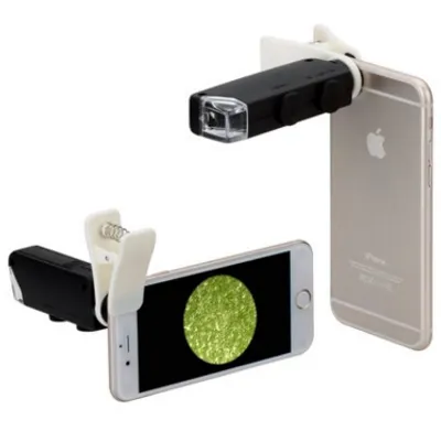 Compatible With  To 100X Zoom LED Microscope Magnifier Micro Mobile Phone Lens Camera With Universal Clip For