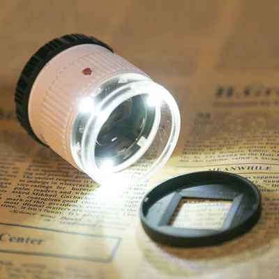 30 Times Cylinder Scale Optical Glass Lens Focusing HD Magnifier Antique Jewelry Measuring Textile Printing
