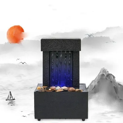 Living Room Home Desktop Small Fountain Water Feature Ornament Decorations