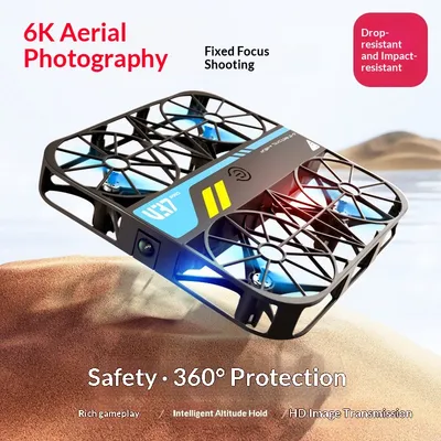 Cross-border V37 Grid Full-Protection Pocket Mini Drone