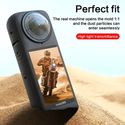 Applicable To Insta360 X4 Panoramic Sports Camera Lens Protective Glasses Rotating Glass Plastic Accessories