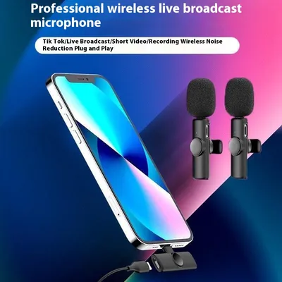 Collar Clip Microphone Outdoor Video Recording Wireless Microphone