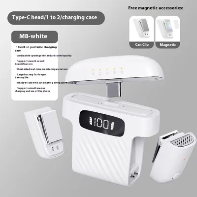 M8 Mini Wireless Collar Clip Microphone One For Two