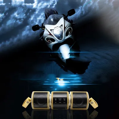 Bluetooth Motorcycle Handlebar Audio Amplifier Stereo Speaker