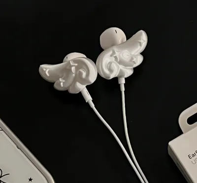 3D Star Wings Wired Headphone Decorations