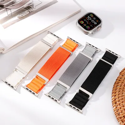 C Buckle Two Sections Mountain Change Loop Nylon Watchband