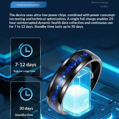 Smart Sleep And Heart Rate Monitoring Step Tracking And Waterprooffinger Ring